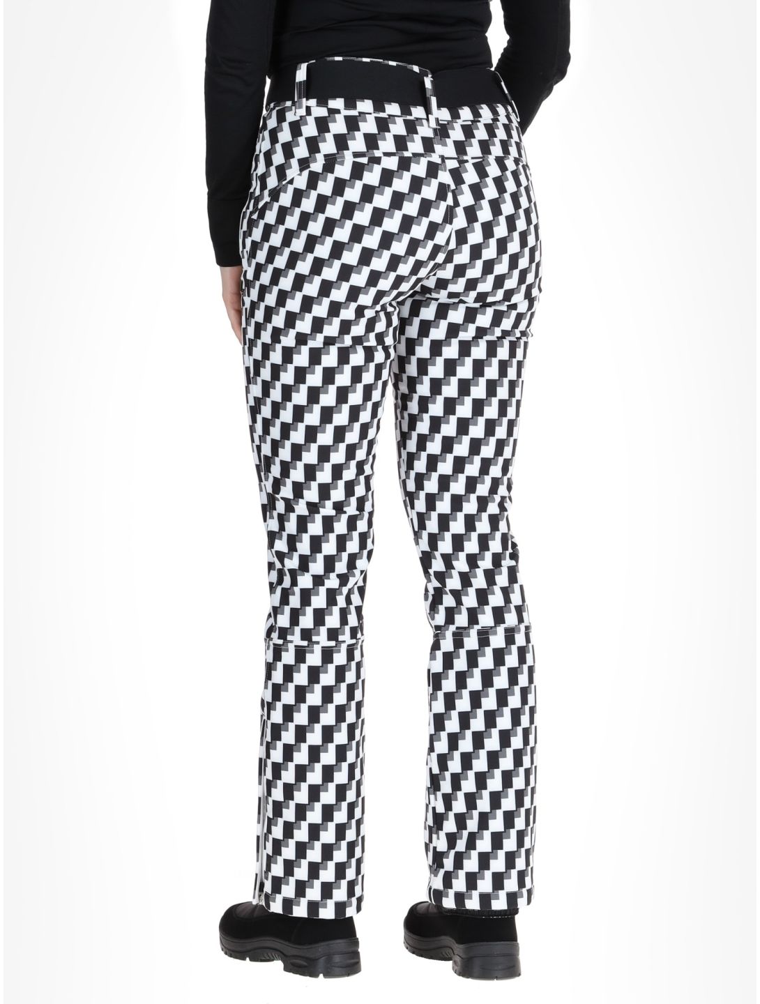 Luhta, Joentaus pantaloni da sci softshell donna Black / White bianco, nero 