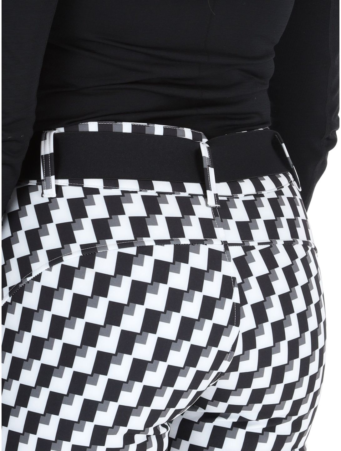 Luhta, Joentaus pantaloni da sci softshell donna Black / White bianco, nero 