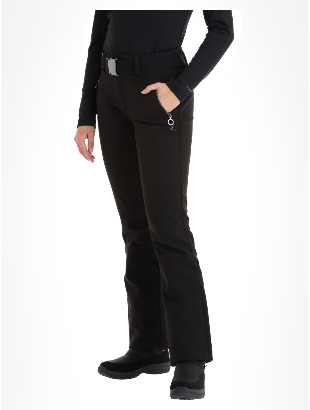 Luhta, Joentaus pantaloni da sci softshell donna Black nero 