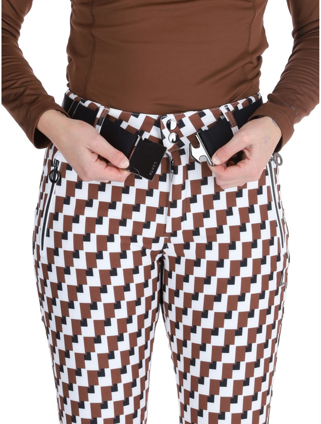 Luhta, Joentaus pantaloni da sci softshell donna Chocolat marrone 