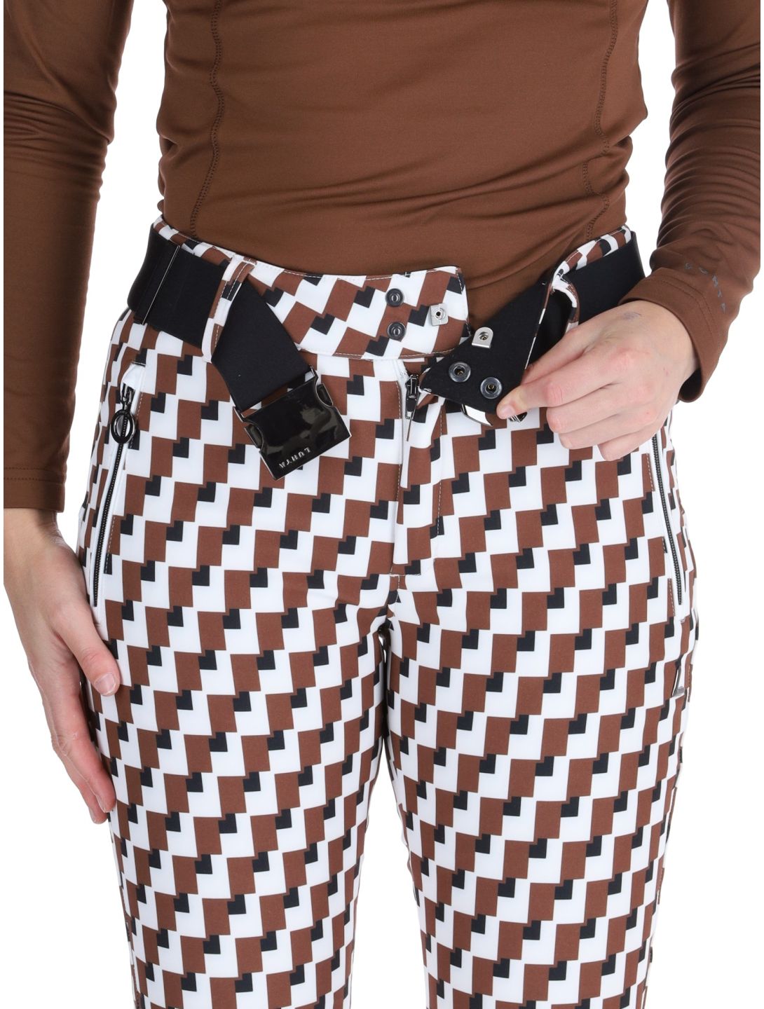 Luhta, Joentaus pantaloni da sci softshell donna Chocolat marrone 