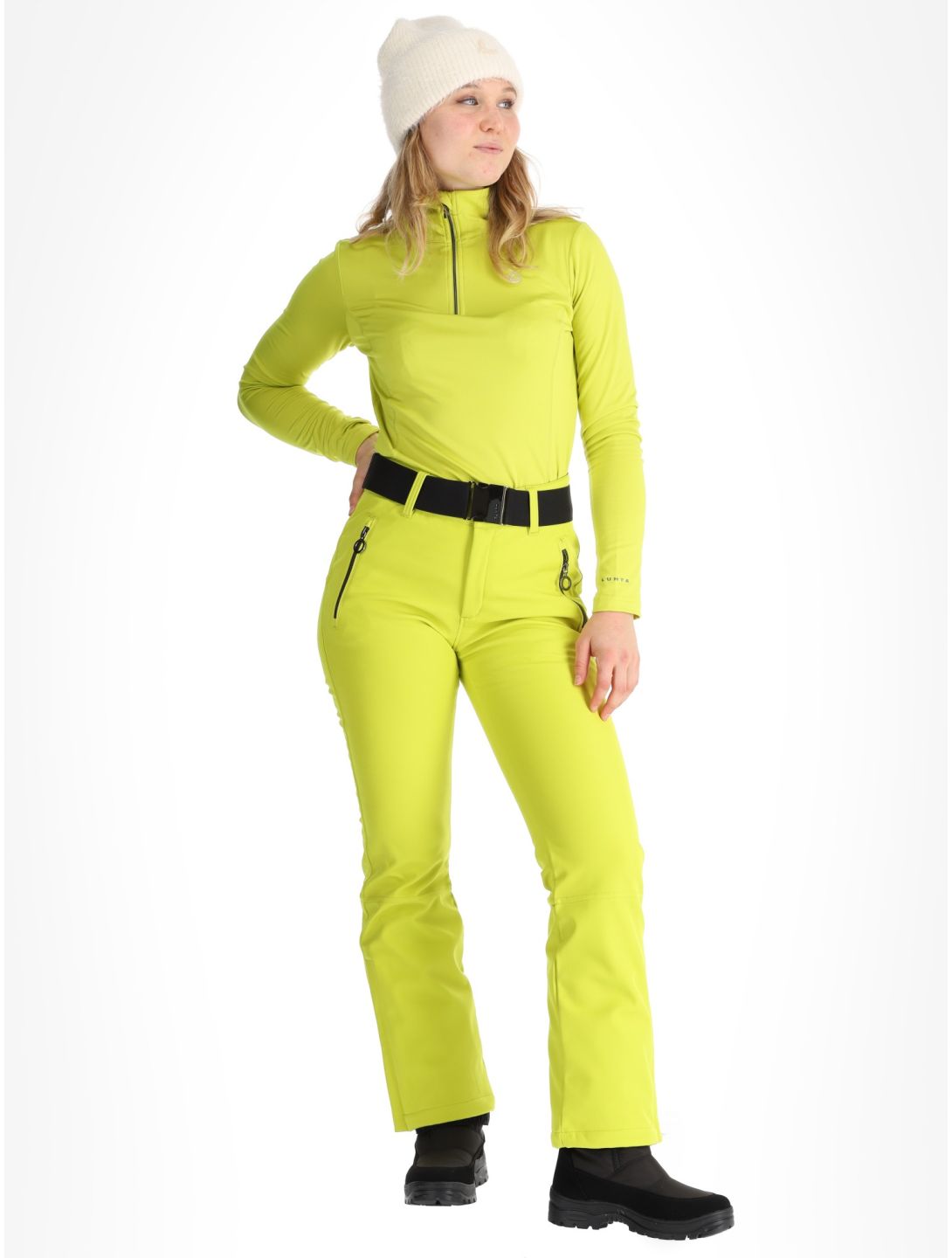 Luhta, Joentaus C pantaloni da sci softshell donna Aloe verde 