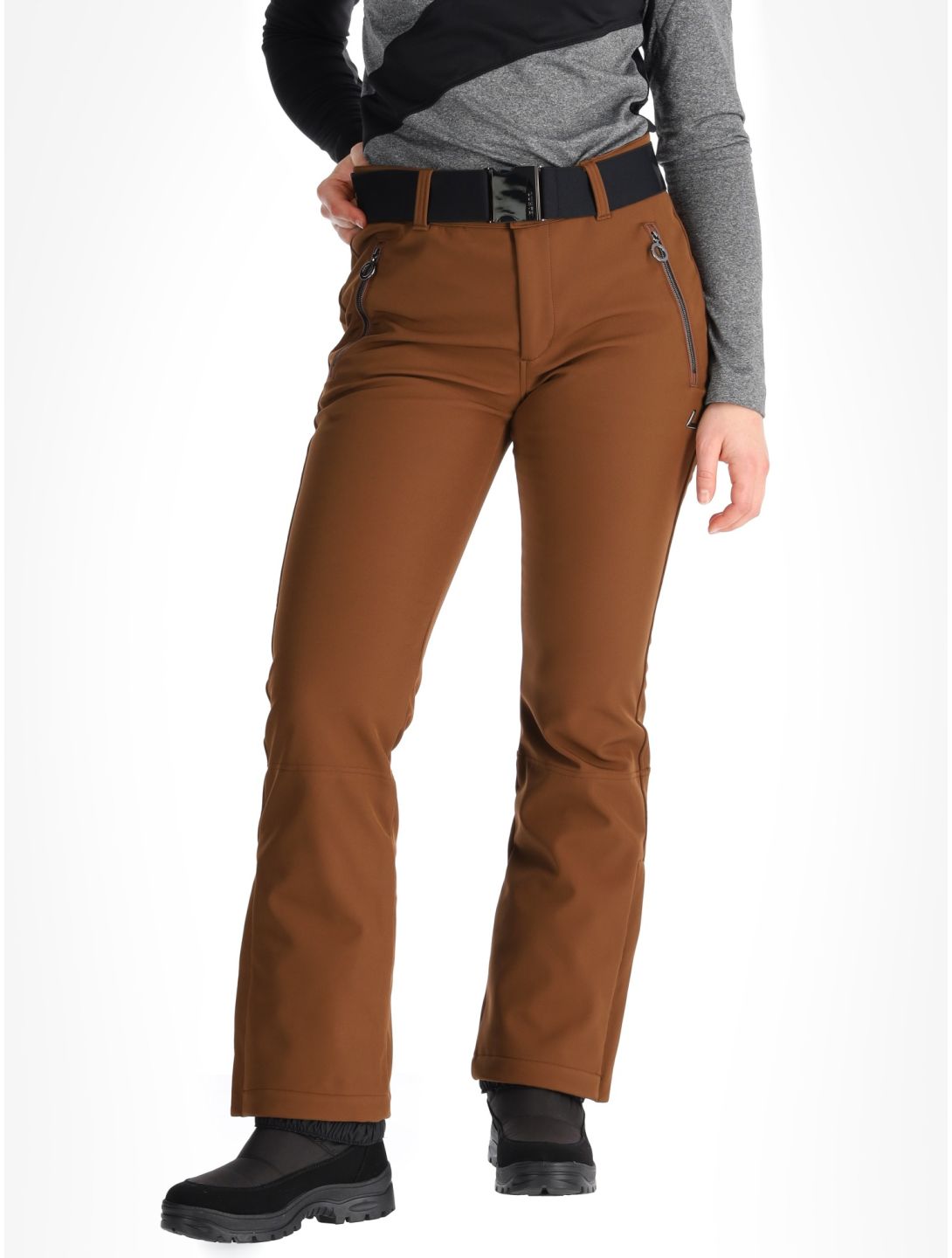 Luhta, Joentaus C pantaloni da sci softshell donna Chocolat marrone 