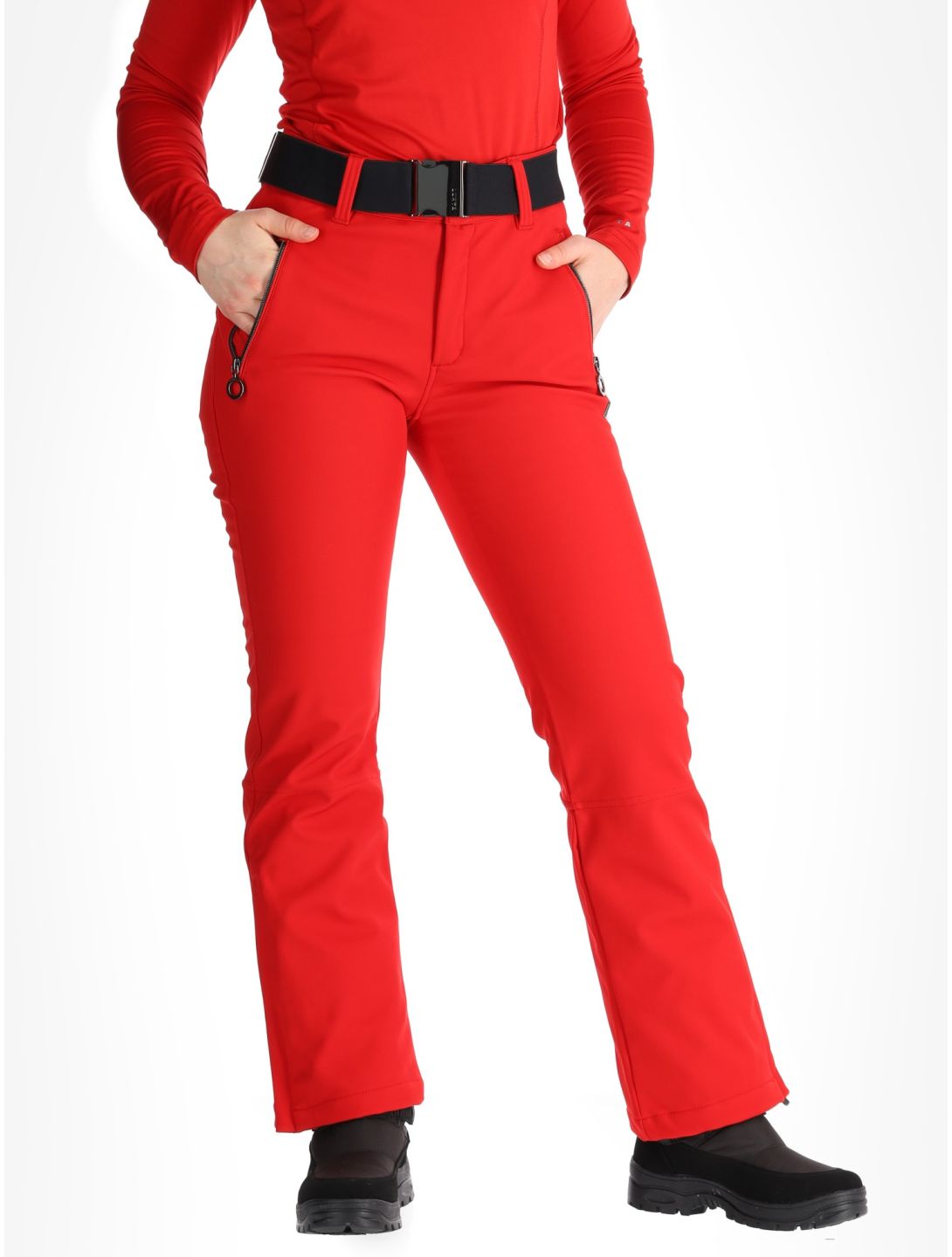 Luhta, Joentaus C pantaloni da sci softshell donna Cranberry rosso 