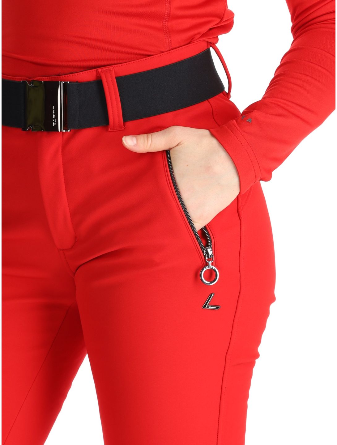 Luhta, Joentaus C pantaloni da sci softshell donna Cranberry rosso 