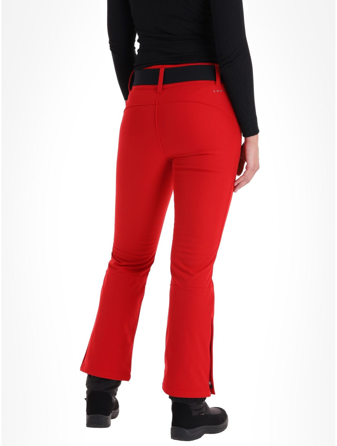 Luhta, Joentaus C pantaloni da sci softshell conformato corto donna Cranberry rosso 