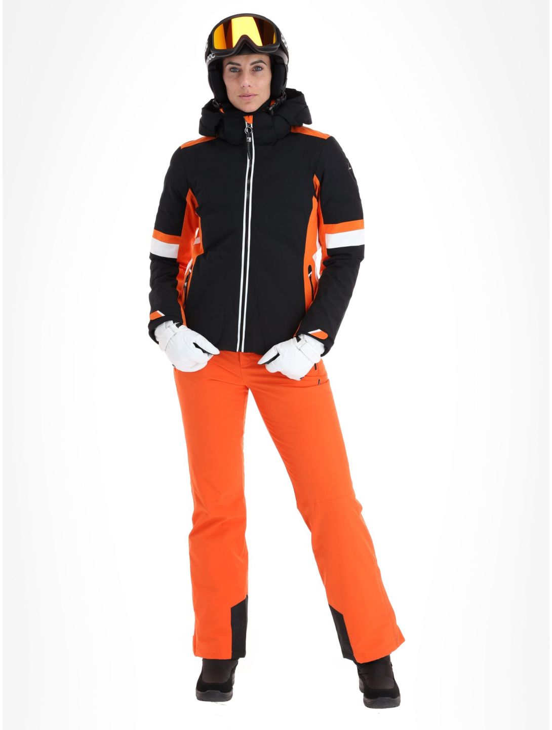 Luhta, Kaakkurivaara giacca sci donna Black arancio, nero 