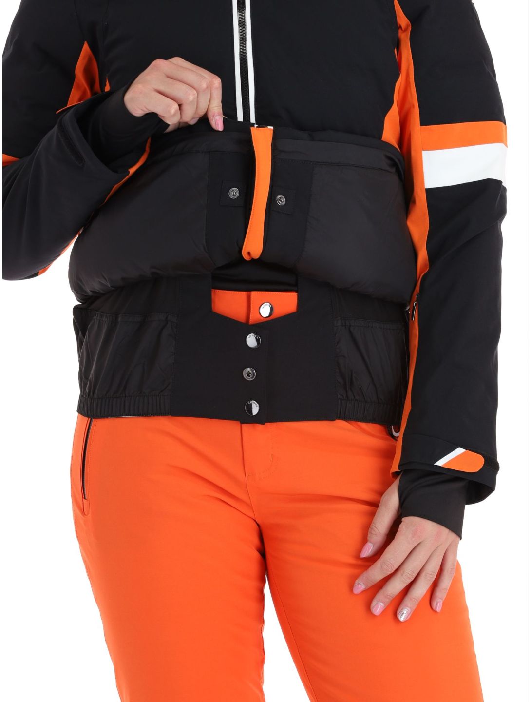 Luhta, Kaakkurivaara giacca sci donna Black arancio, nero 