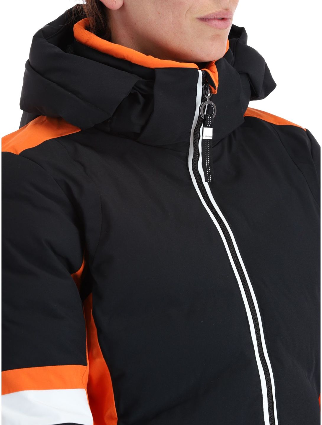 Luhta, Kaakkurivaara giacca sci donna Black arancio, nero 