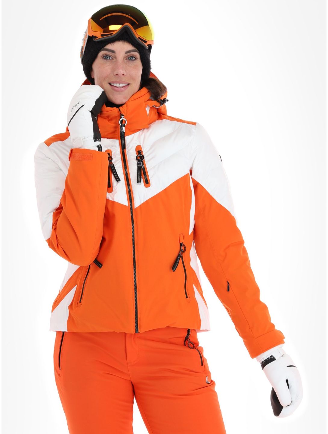 Luhta, Kanervala giacca sci donna Orange arancio, bianco 