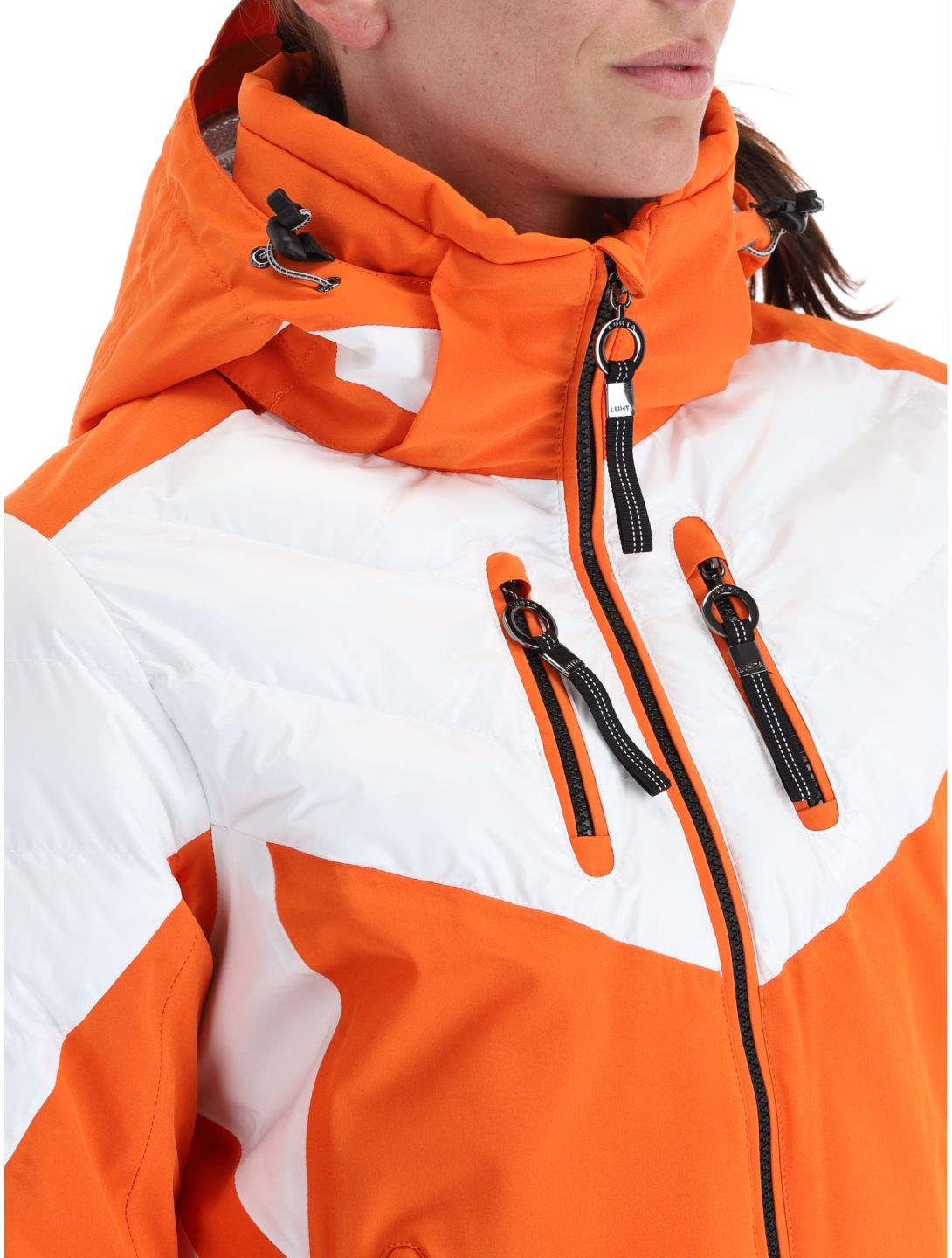 Luhta, Kanervala giacca sci donna Orange arancio, bianco 