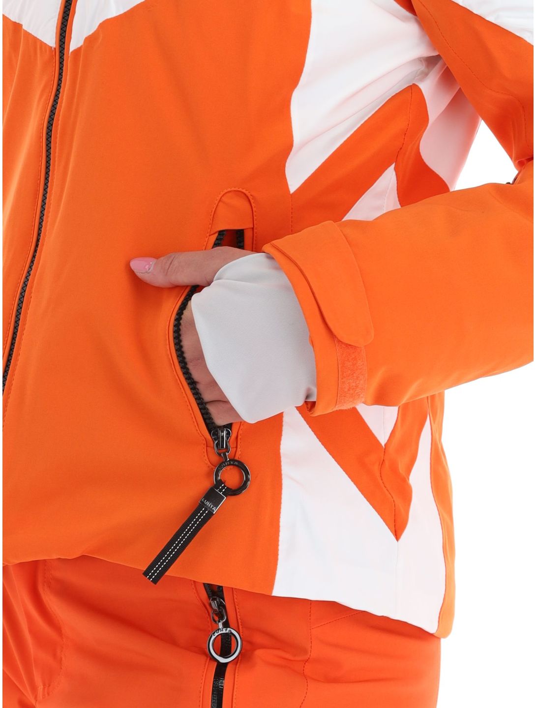 Luhta, Kanervala giacca sci donna Orange arancio, bianco 