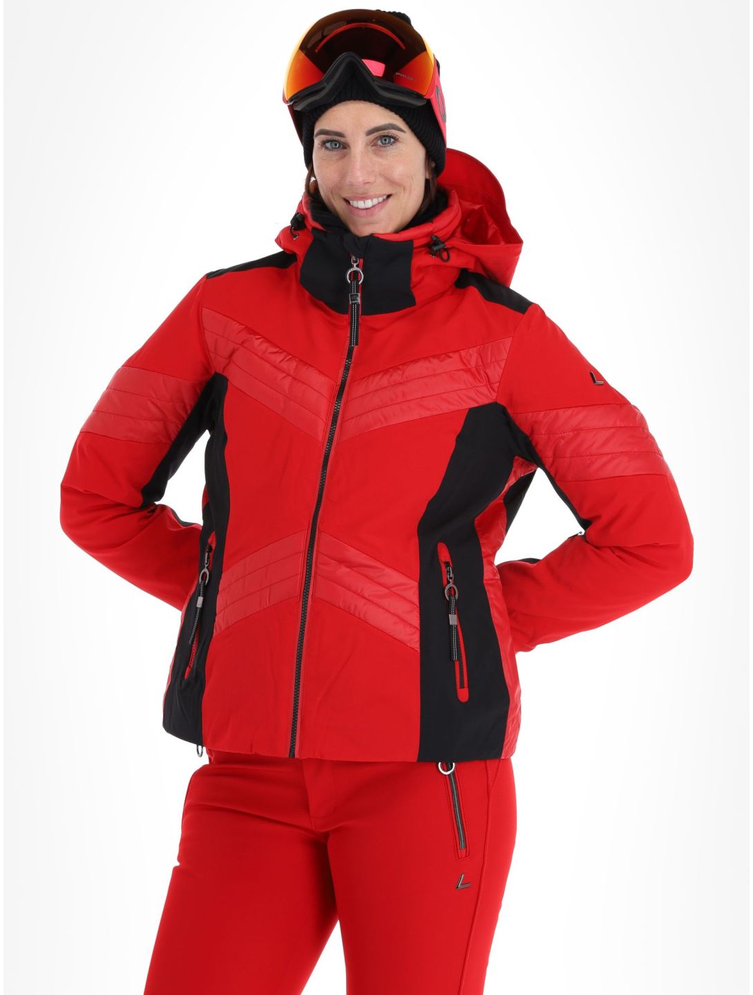 Luhta, Karravaara giacca sci donna Cranberry nero, rosso 