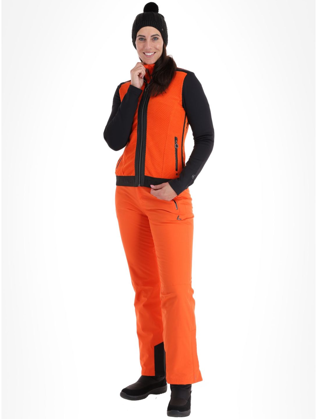 Luhta, Lainiotunturi gilet donna Orange arancio, nero 