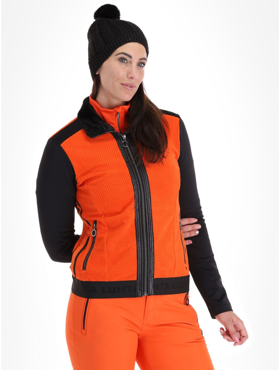 Luhta, Lainiotunturi gilet donna Orange arancio, nero 