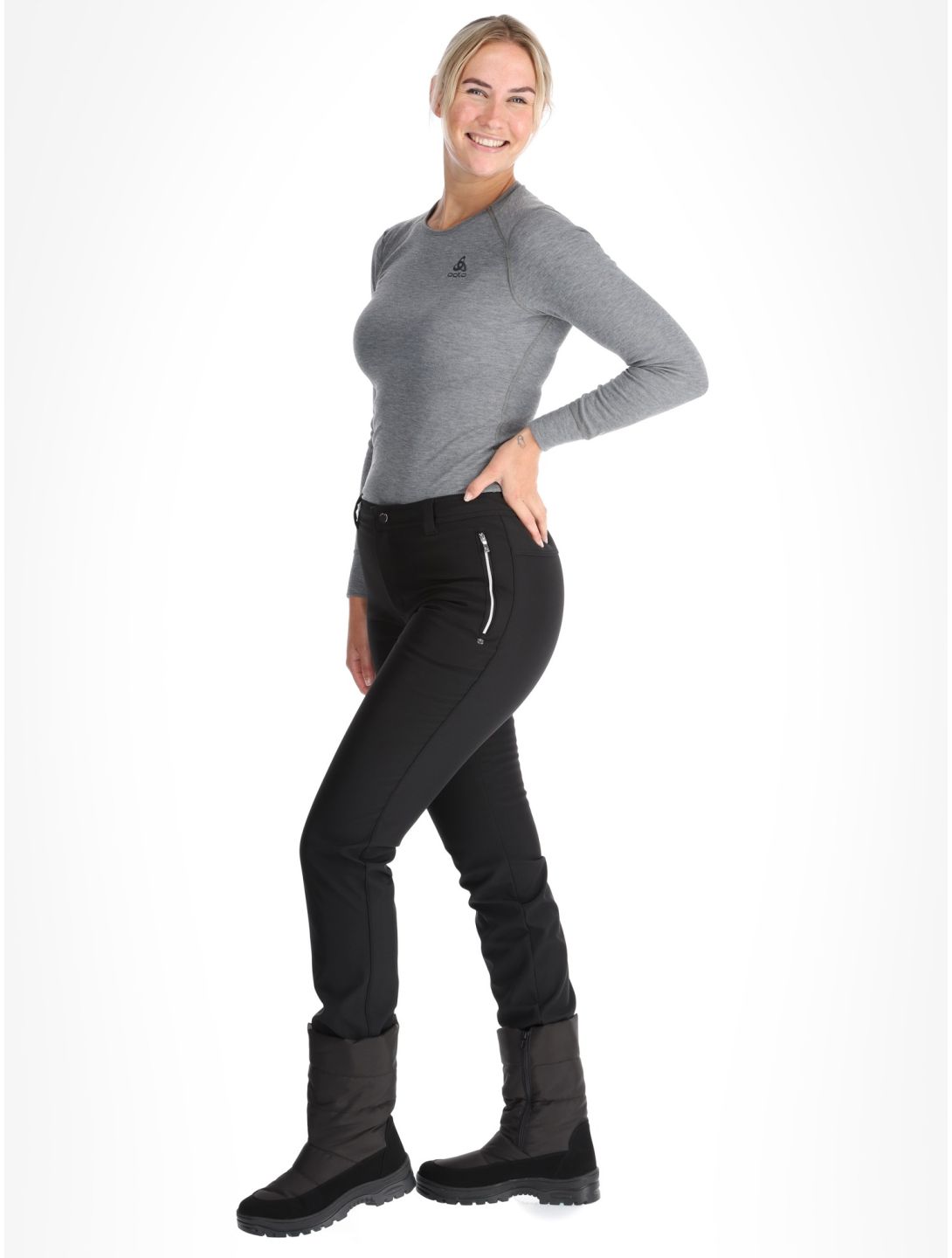 Luhta, Luhta Erottaja pantaloni da sci softshell donna Black nero 