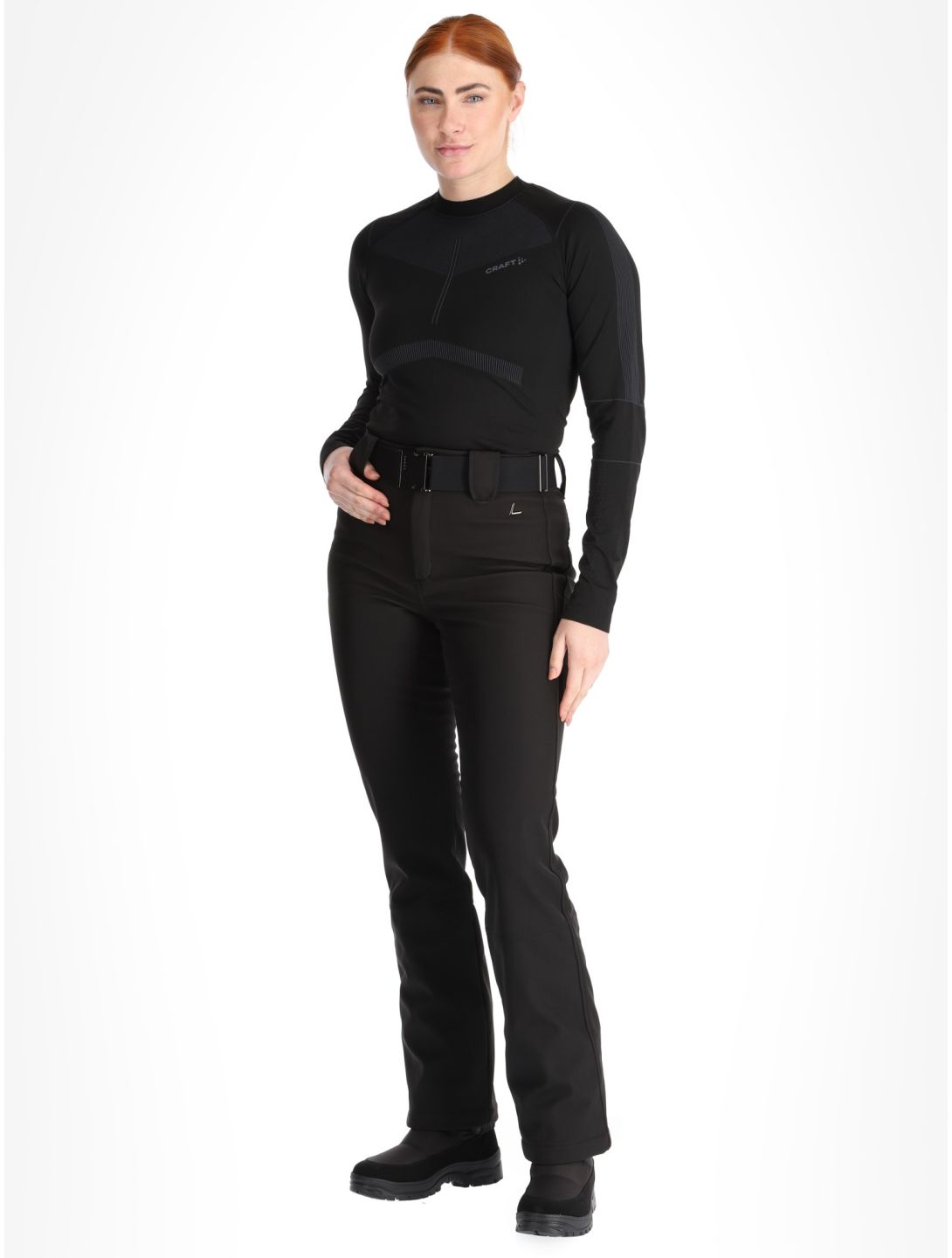 Luhta, Joensuu pantaloni da sci softshell donna Black nero 