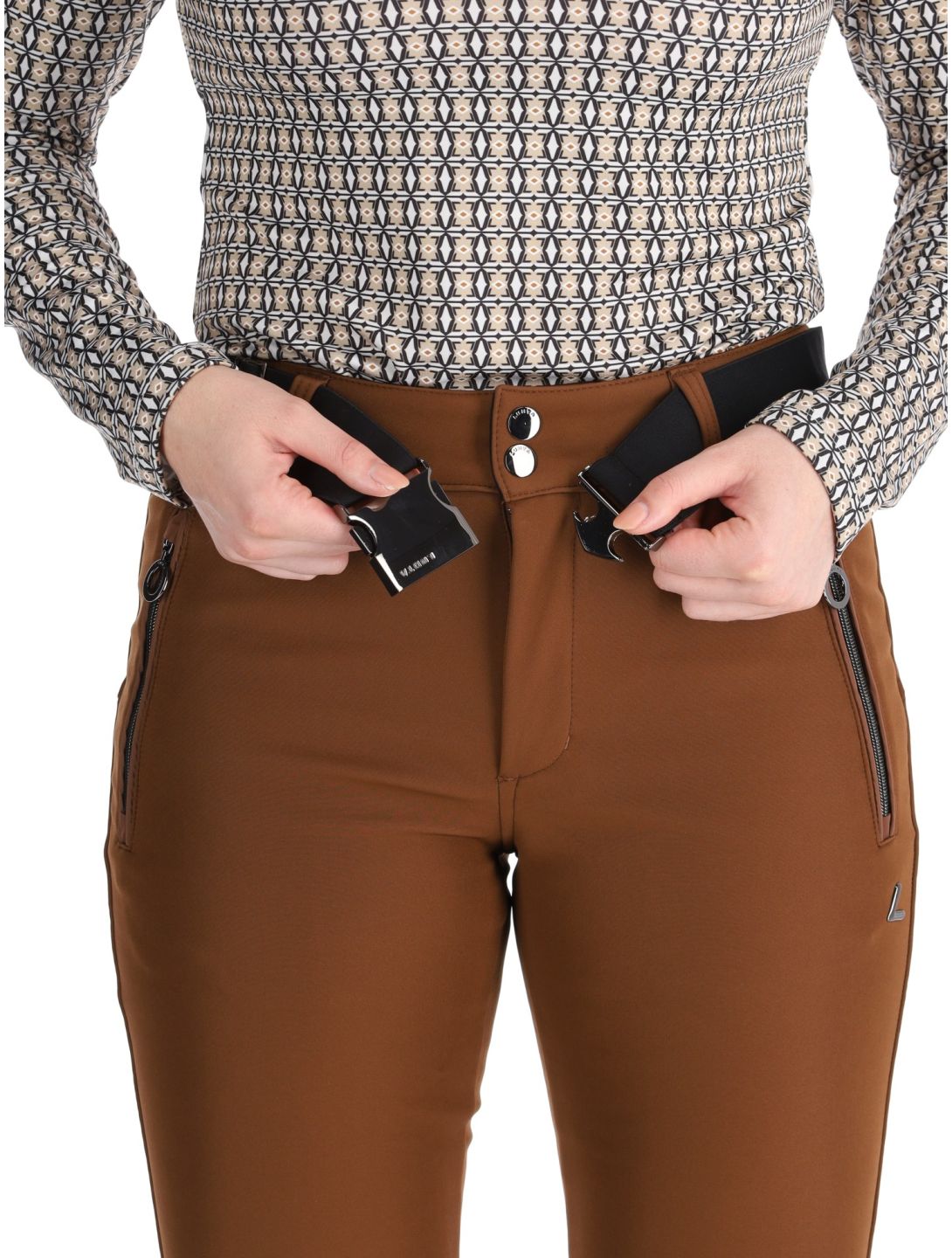 Luhta, Joentaus pantaloni da sci softshell donna Chocolat marrone 