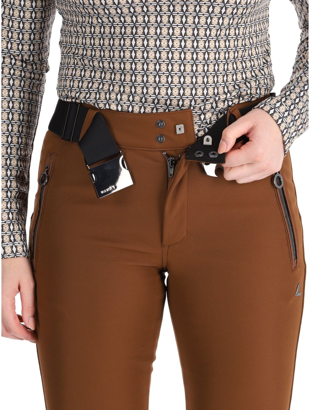 Luhta, Joentaus pantaloni da sci softshell donna Chocolat marrone 