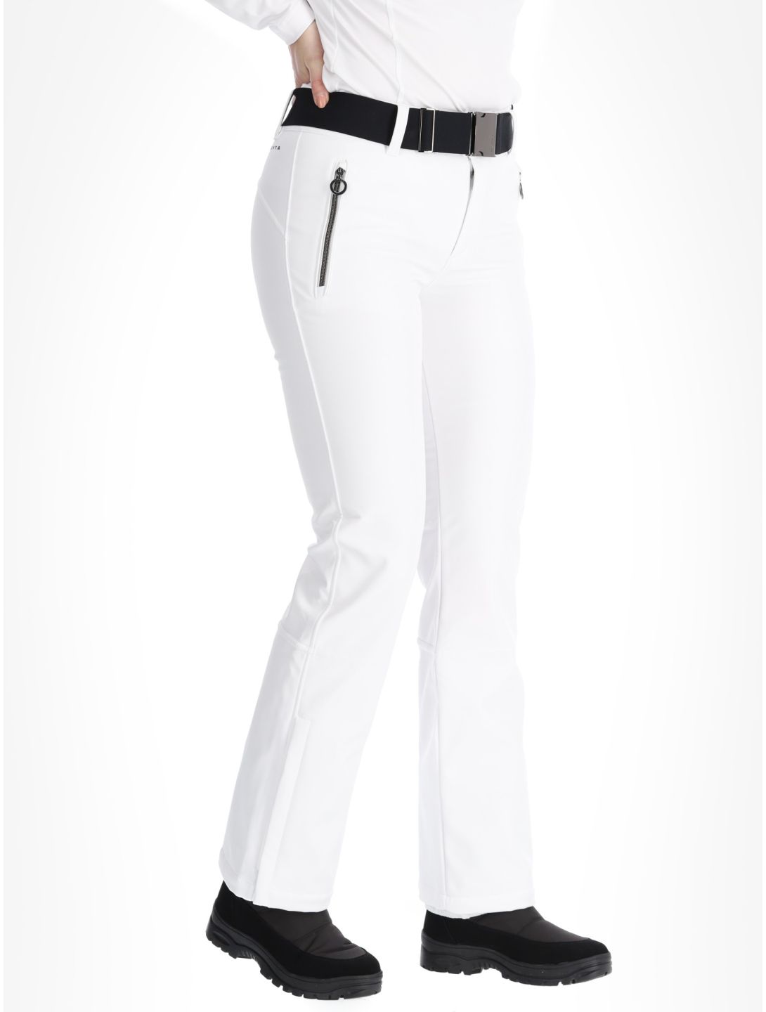 Luhta, Joentaus pantaloni da sci softshell donna Optic White bianco 