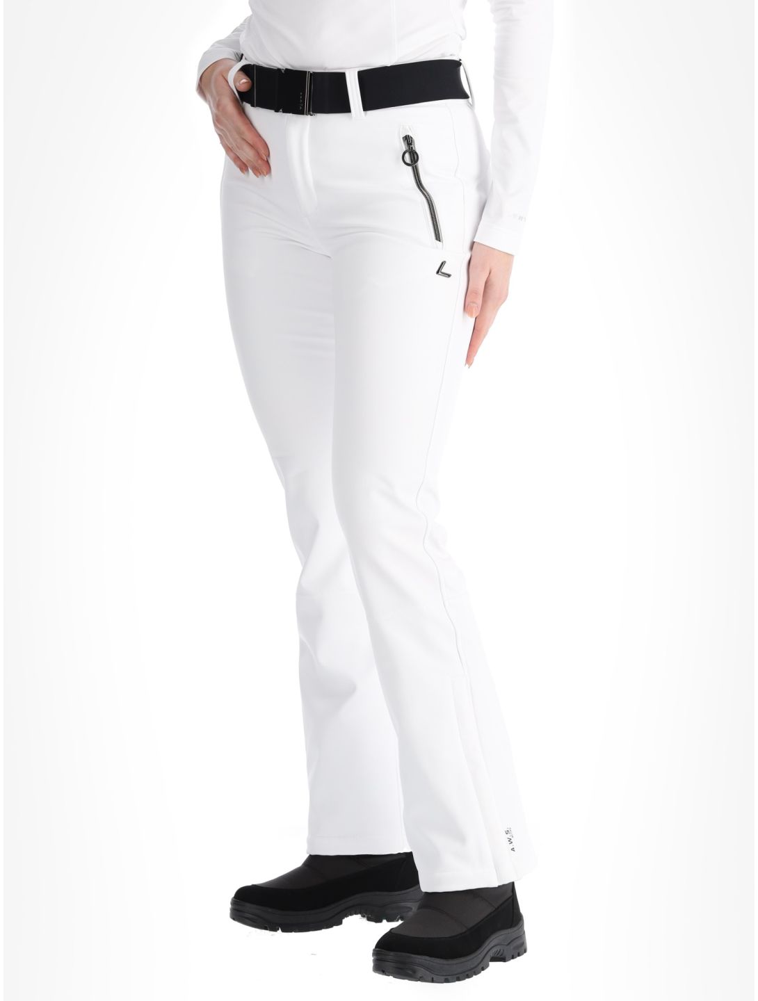 Luhta, Joentaus pantaloni da sci softshell donna Optic White bianco 