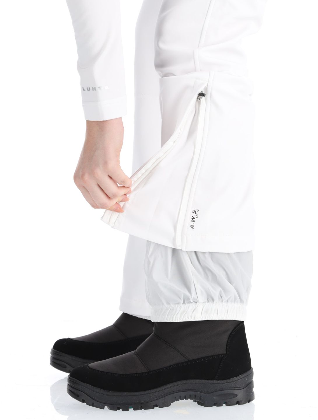 Luhta, Joentaus pantaloni da sci softshell donna Optic White bianco 