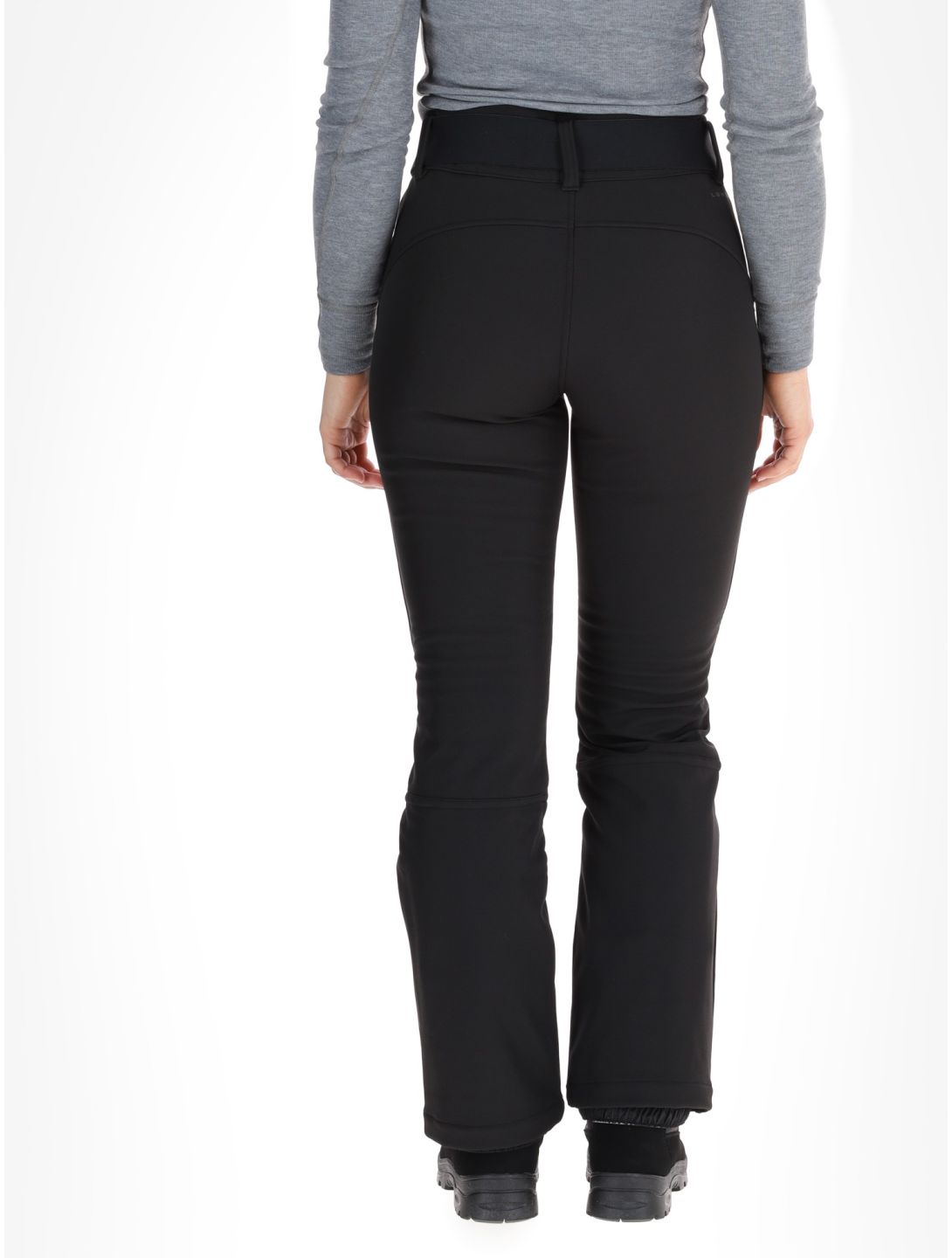 Luhta, Joentaus C pantaloni da sci softshell conformato corto donna Black nero 