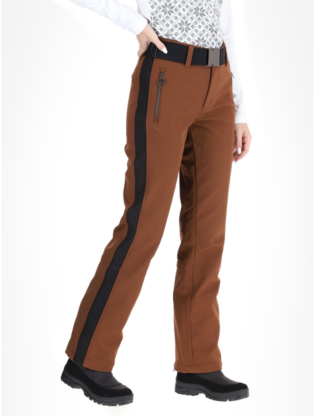 Luhta, Reututunturi pantaloni da sci softshell donna Chocolat marrone 