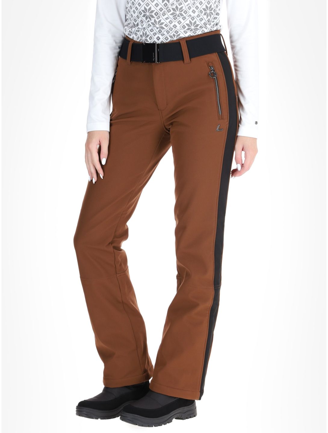 Luhta, Reututunturi pantaloni da sci softshell donna Chocolat marrone 