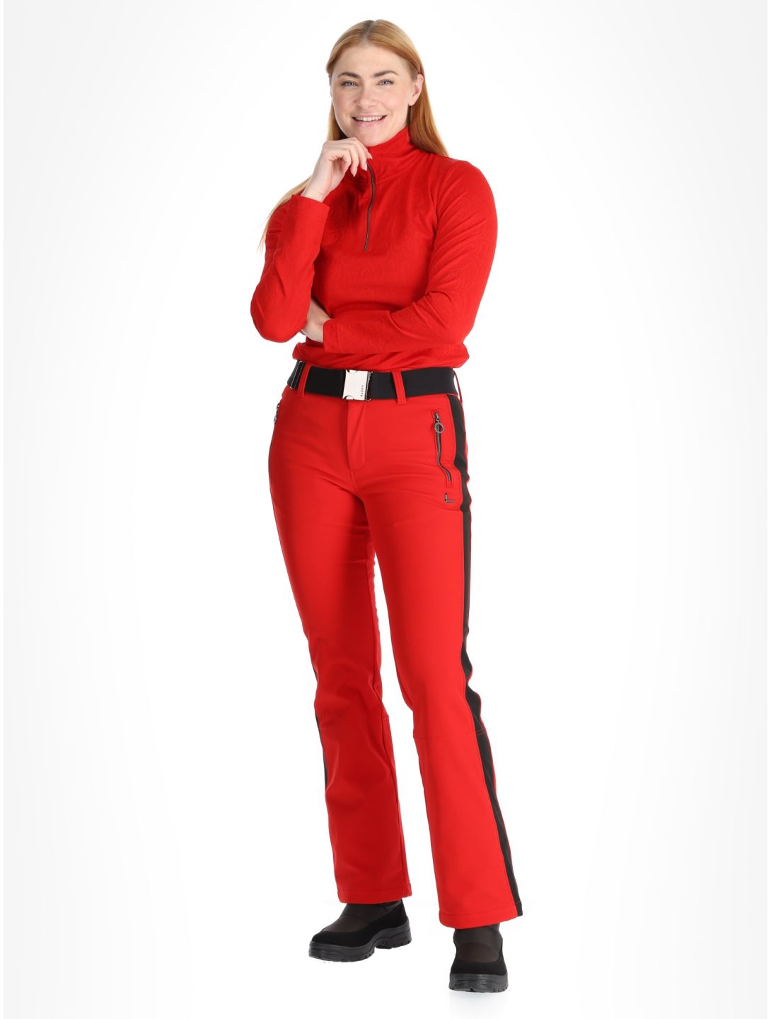 Luhta, Reututunturi pantaloni da sci softshell donna Cranberry rosso 