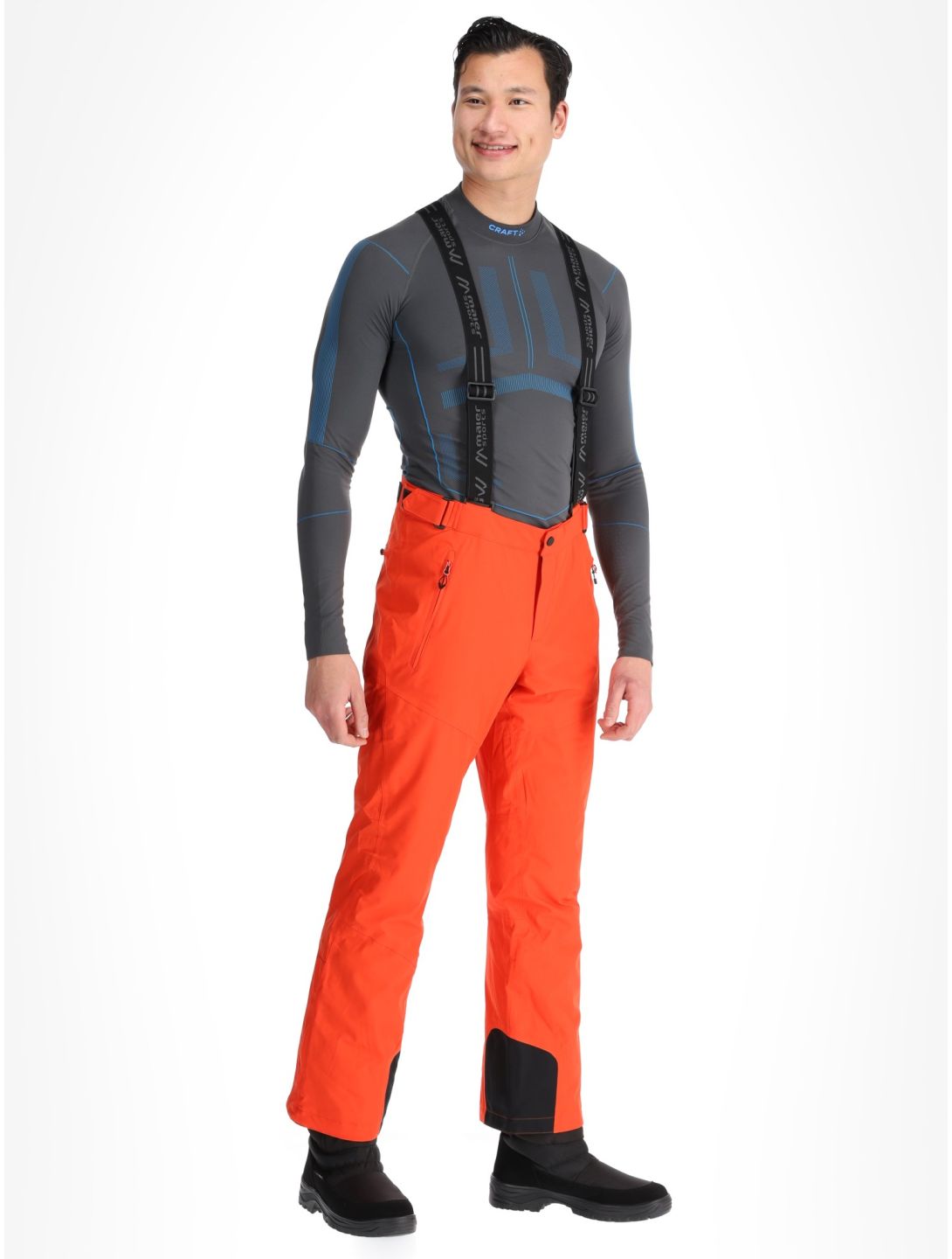 Maier Sports, Anton 2.1 pantaloni da sci uomo Paprika Flame arancio 