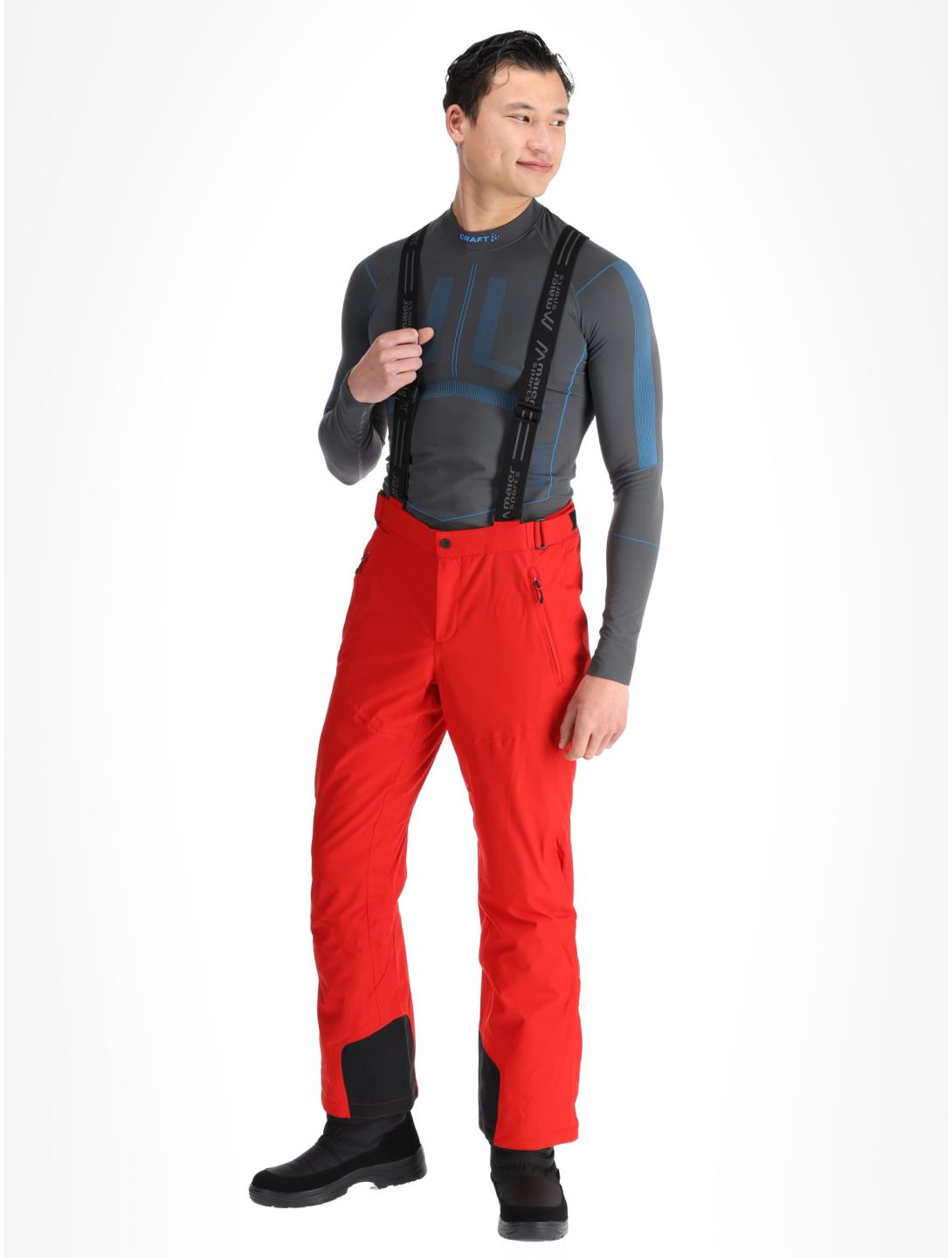 Maier Sports, Anton 2.1 pantaloni da sci uomo Salsa rosso 