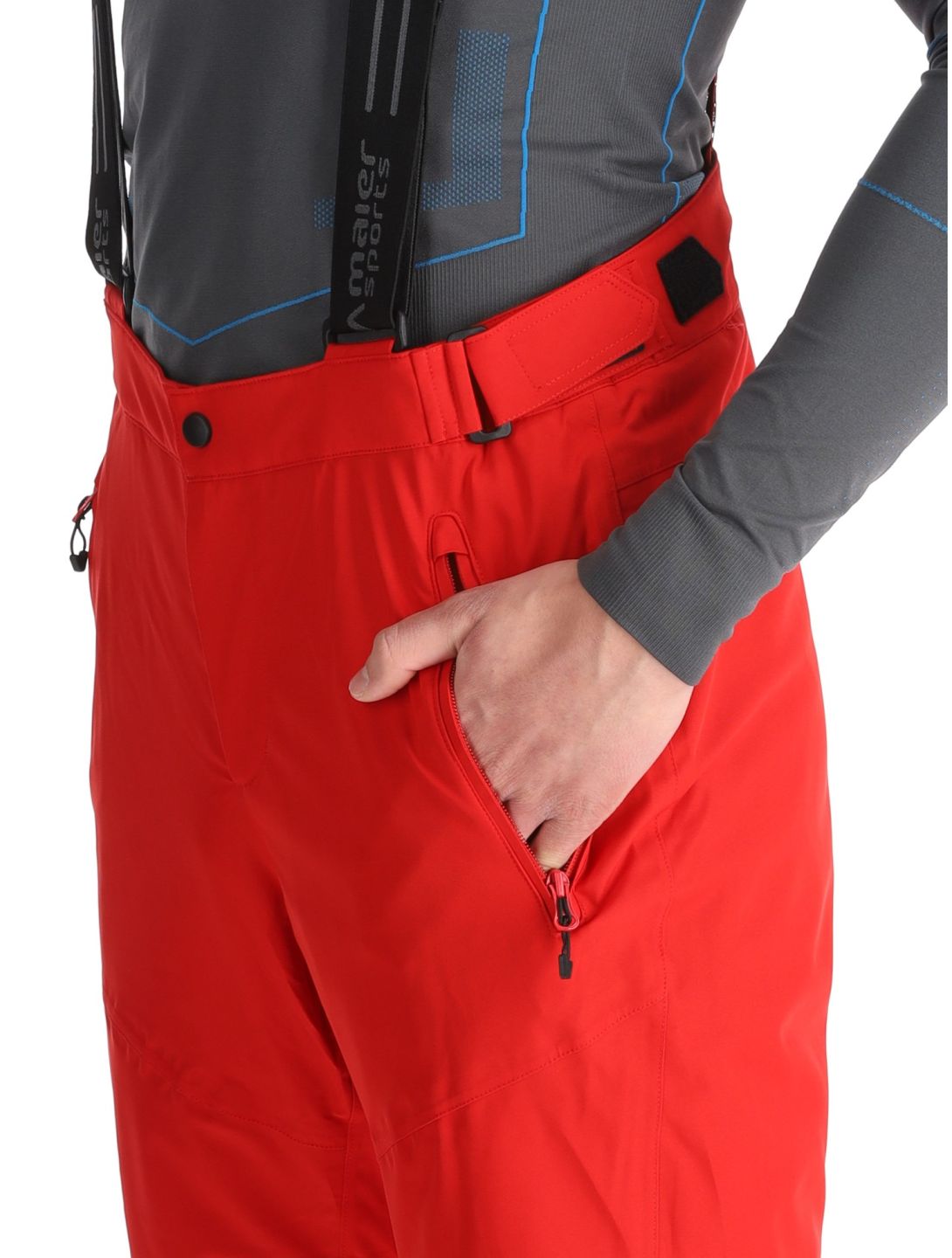 Maier Sports, Anton 2.1 pantaloni da sci uomo Salsa rosso 