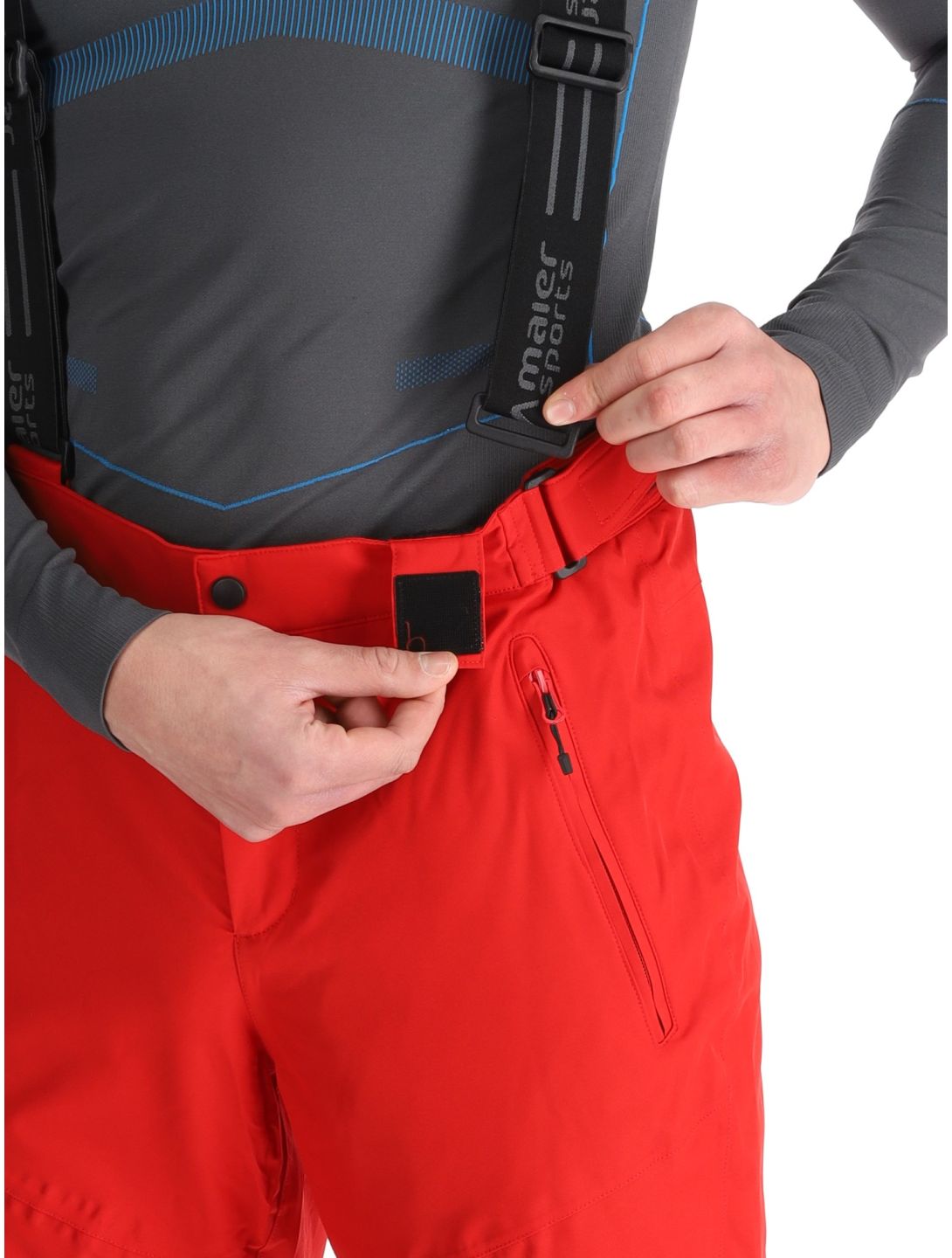 Maier Sports, Anton 2.1 pantaloni da sci uomo Salsa rosso 