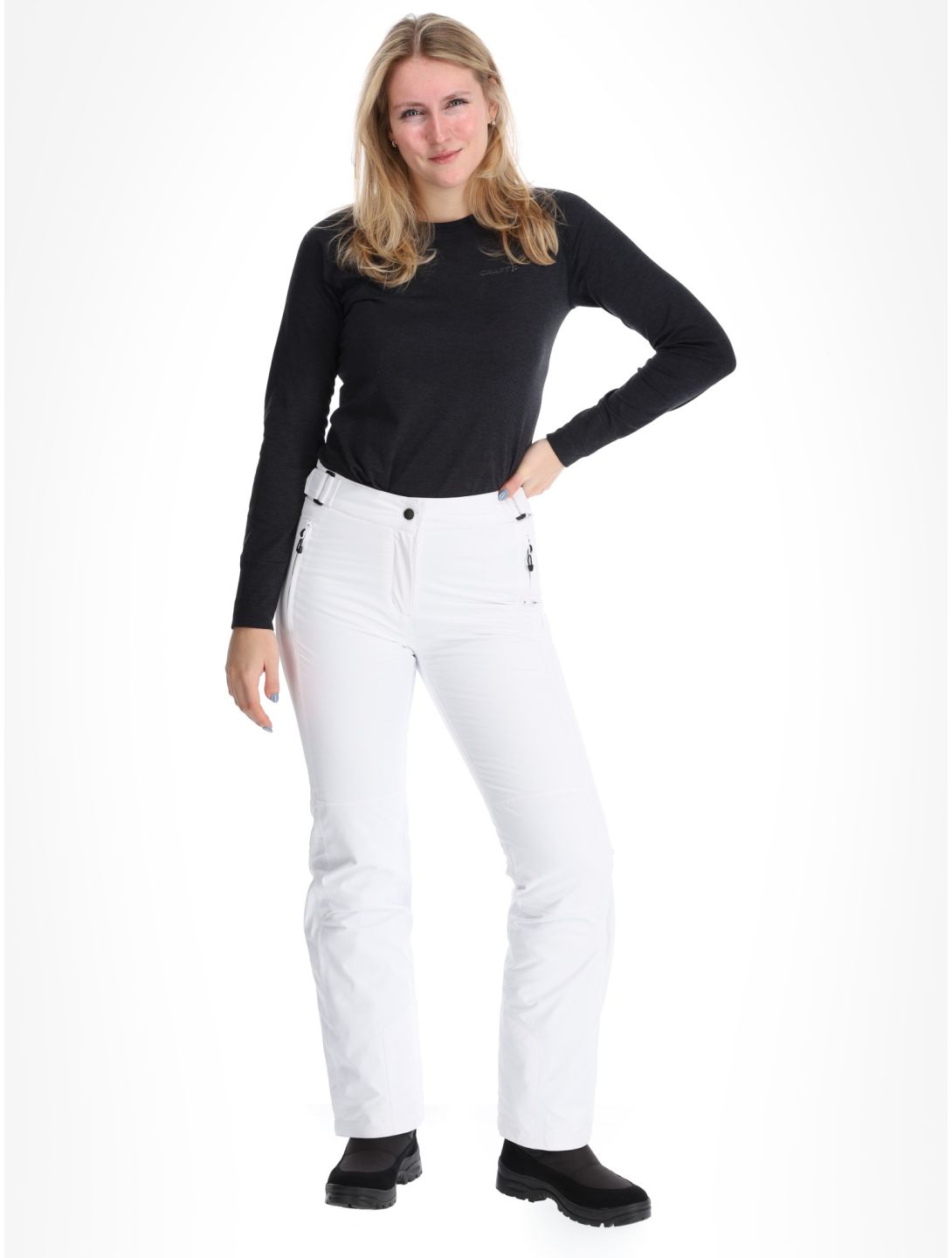 Maier Sports, Vroni Slim 2.0 pantaloni da sci donna White bianco 