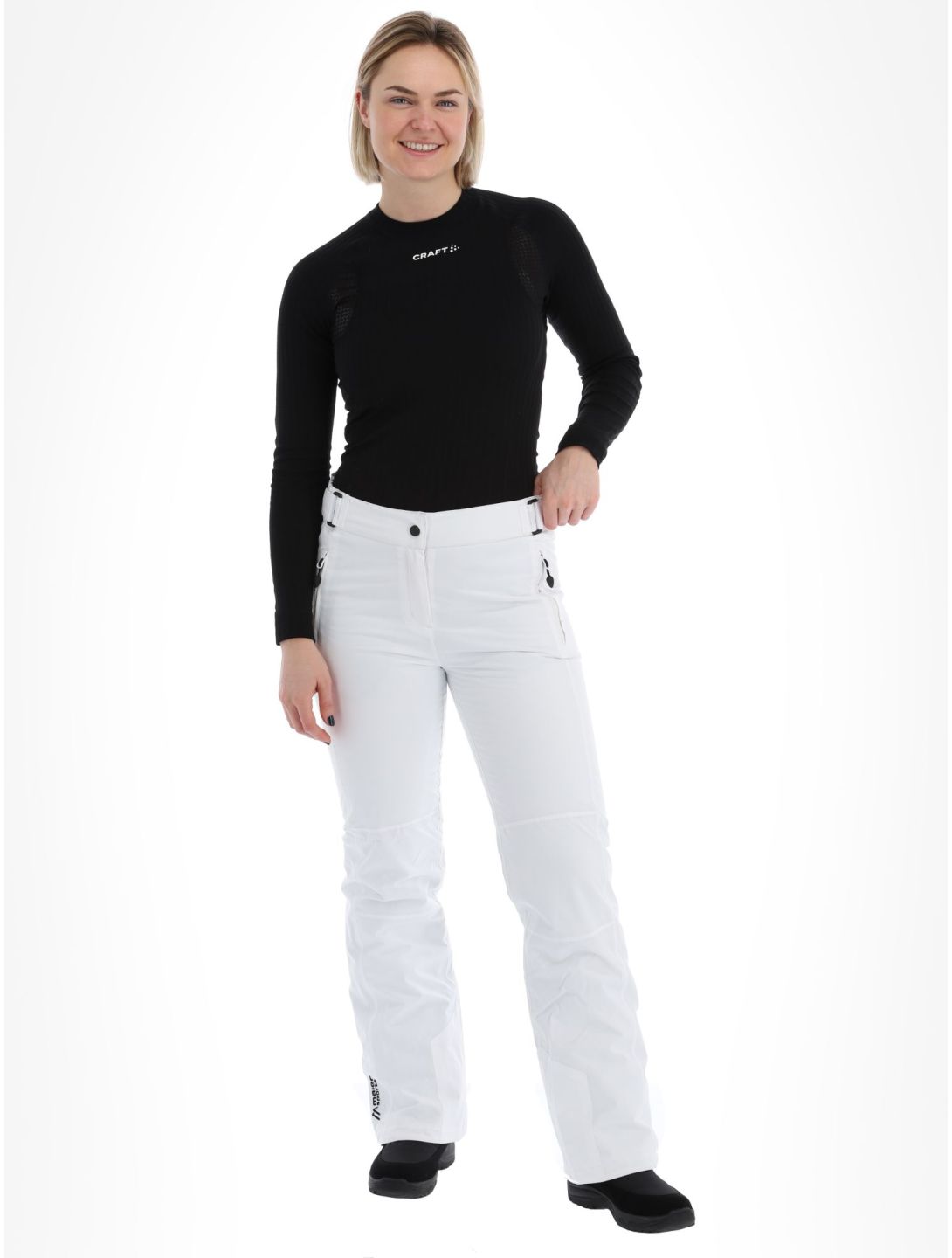 Maier Sports, Vroni slim pantaloni da sci donna White bianco 