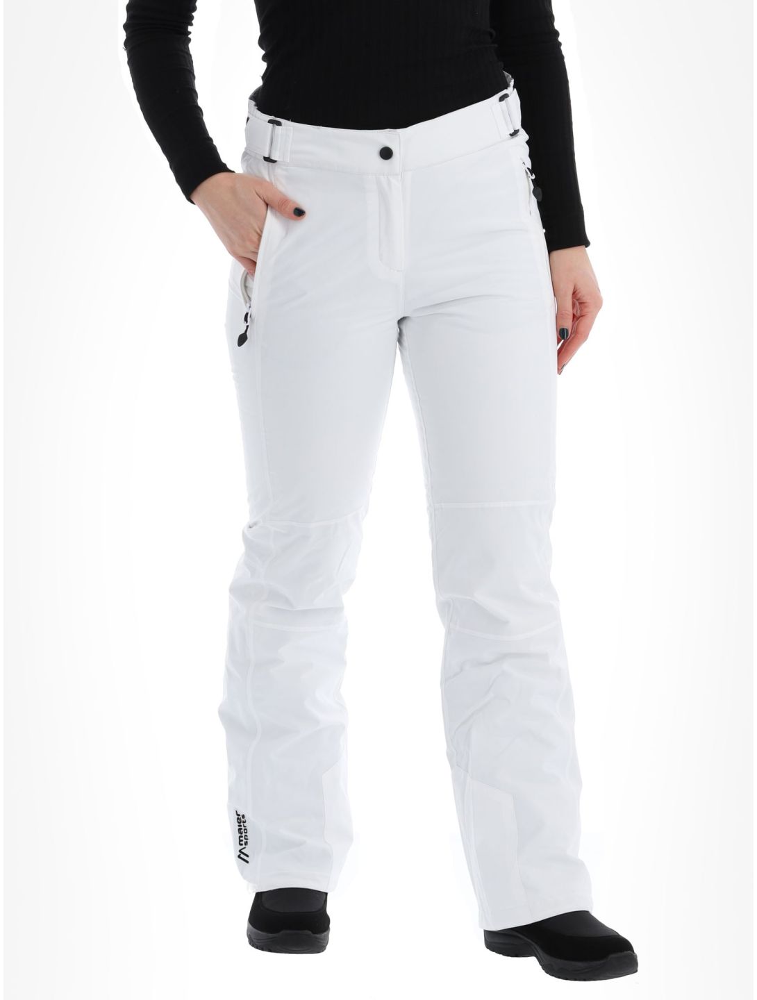 Maier Sports, Vroni slim pantaloni da sci donna White bianco 