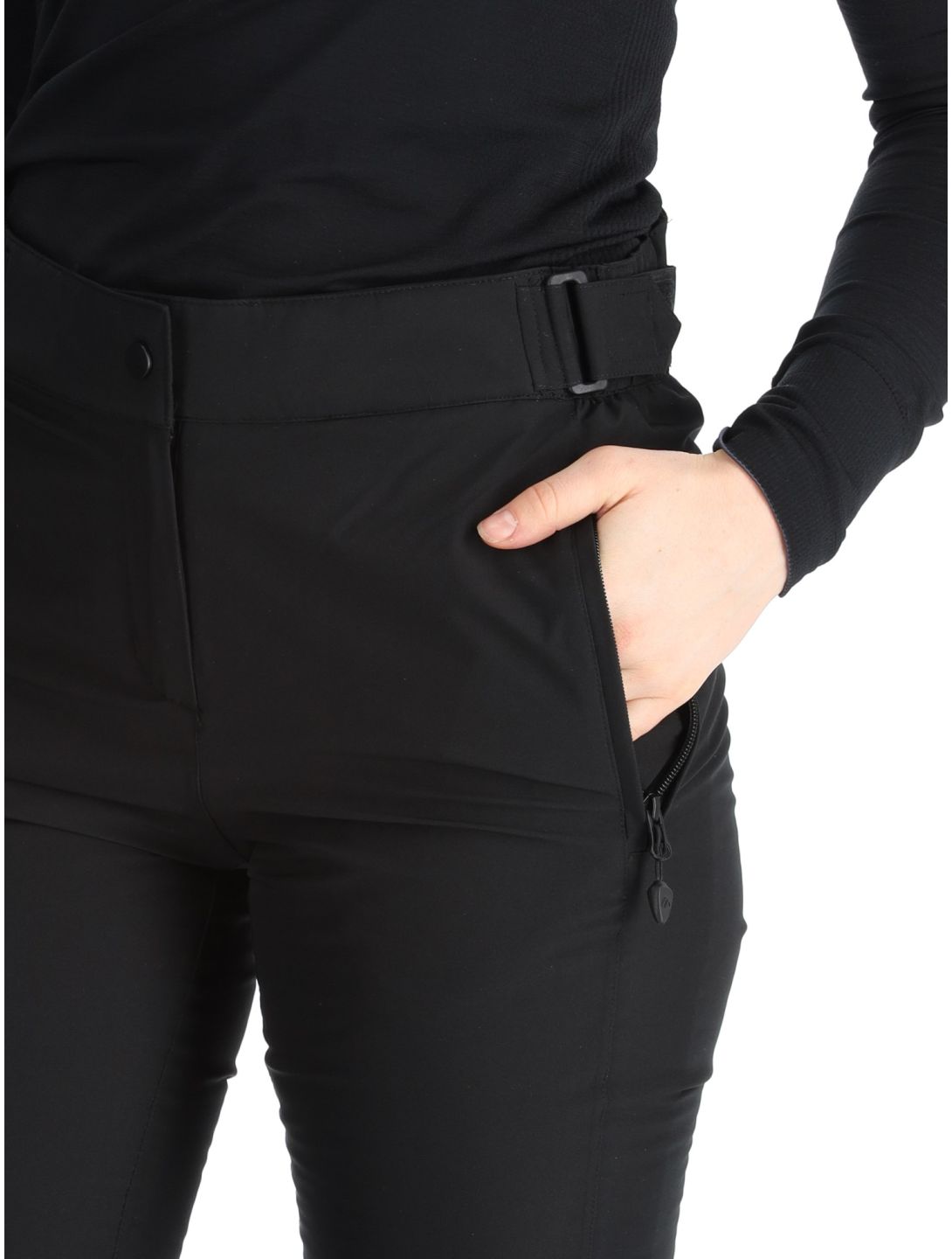 Maier Sports, Vroni slim pantaloni da sci donna Black nero 