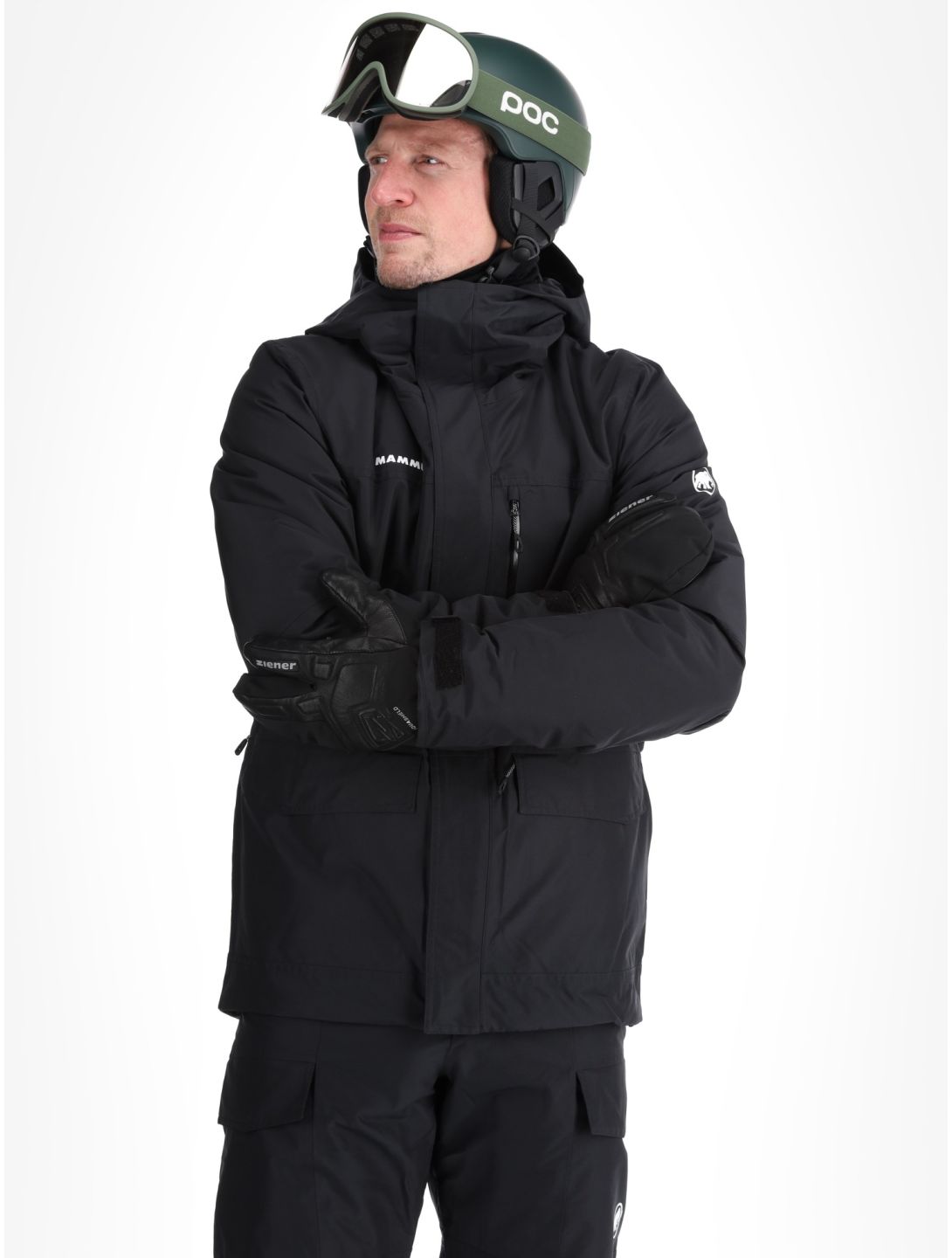 Mammut, Fall Line HS Thermo Hooded giacca sci uomo Black nero 