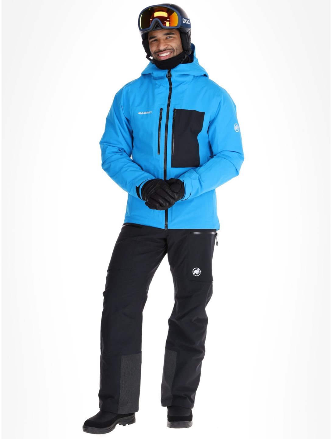 Mammut, Stoney HS Thermo Hooded giacca sci uomo Glacier Blue / Black blu, nero 