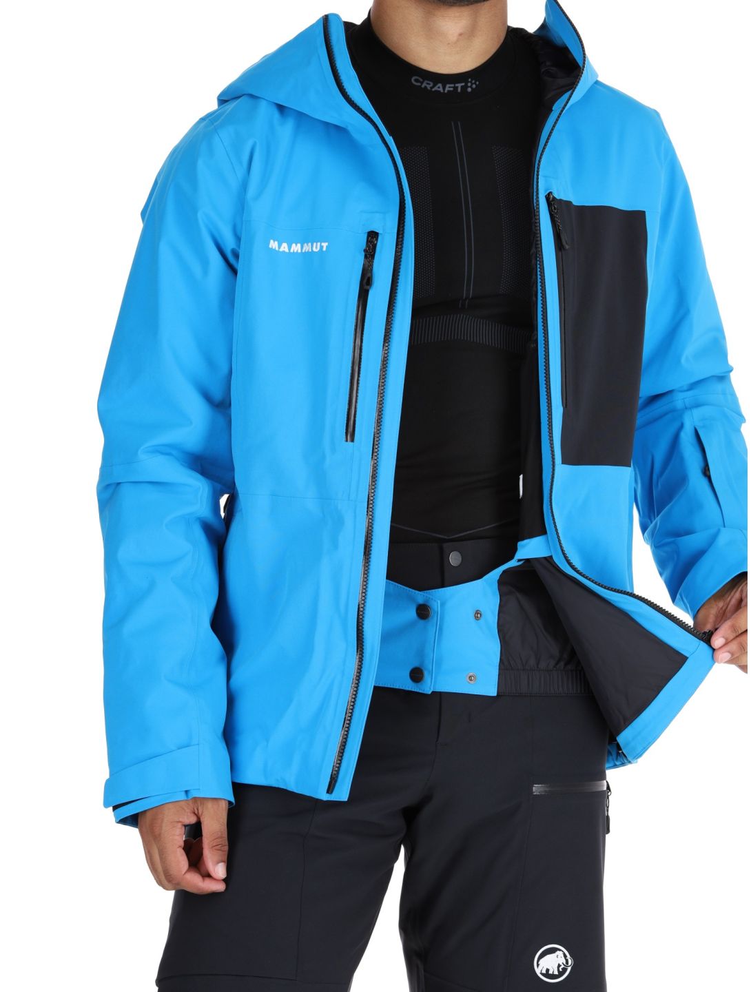 Mammut, Stoney HS Thermo Hooded giacca sci uomo Glacier Blue / Black blu, nero 