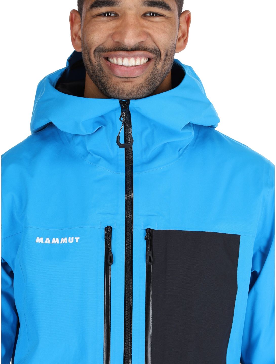 Mammut, Stoney HS Thermo Hooded giacca sci uomo Glacier Blue / Black blu, nero 