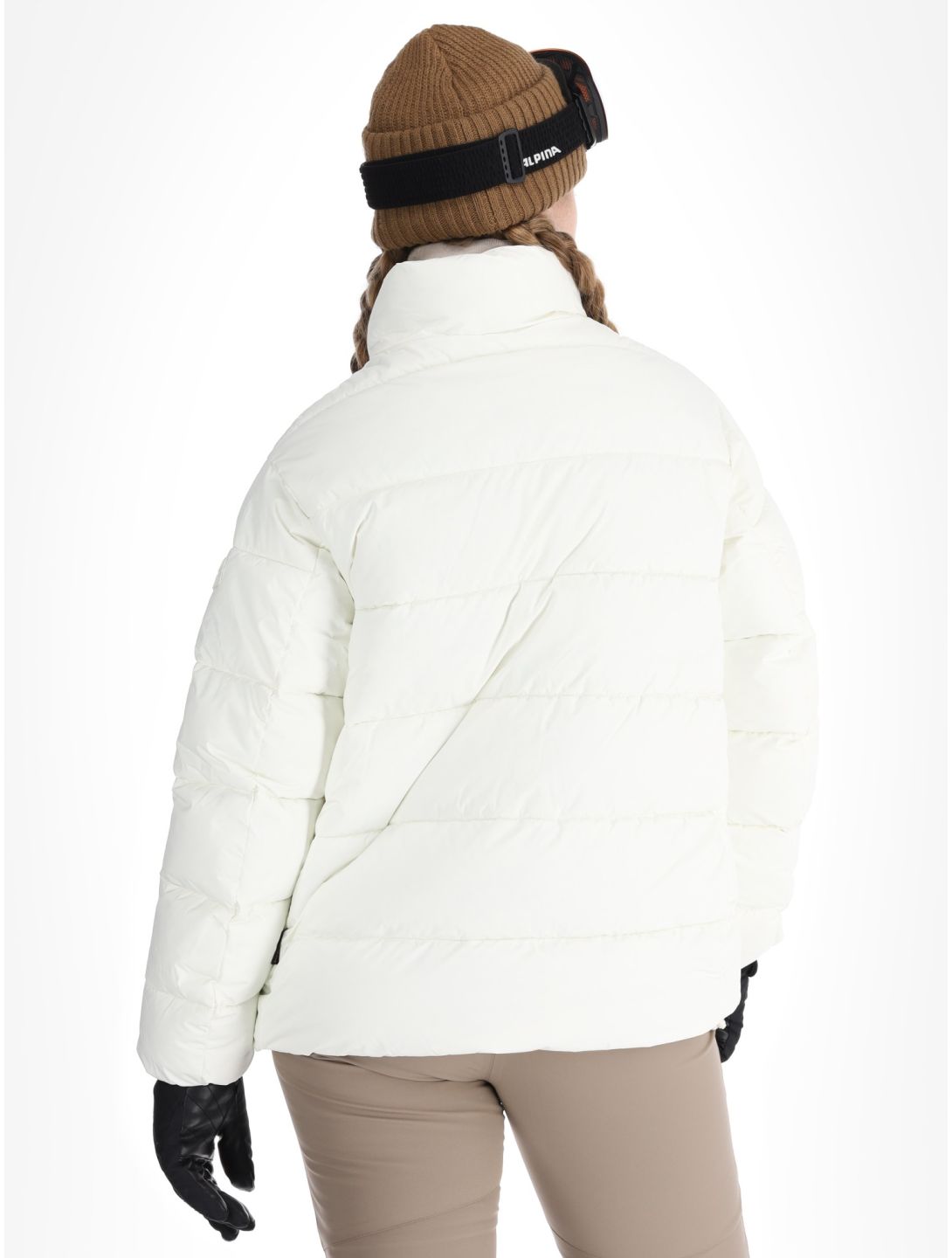 Napapijri, Puffer open W giacca sci donna White Heron bianco 