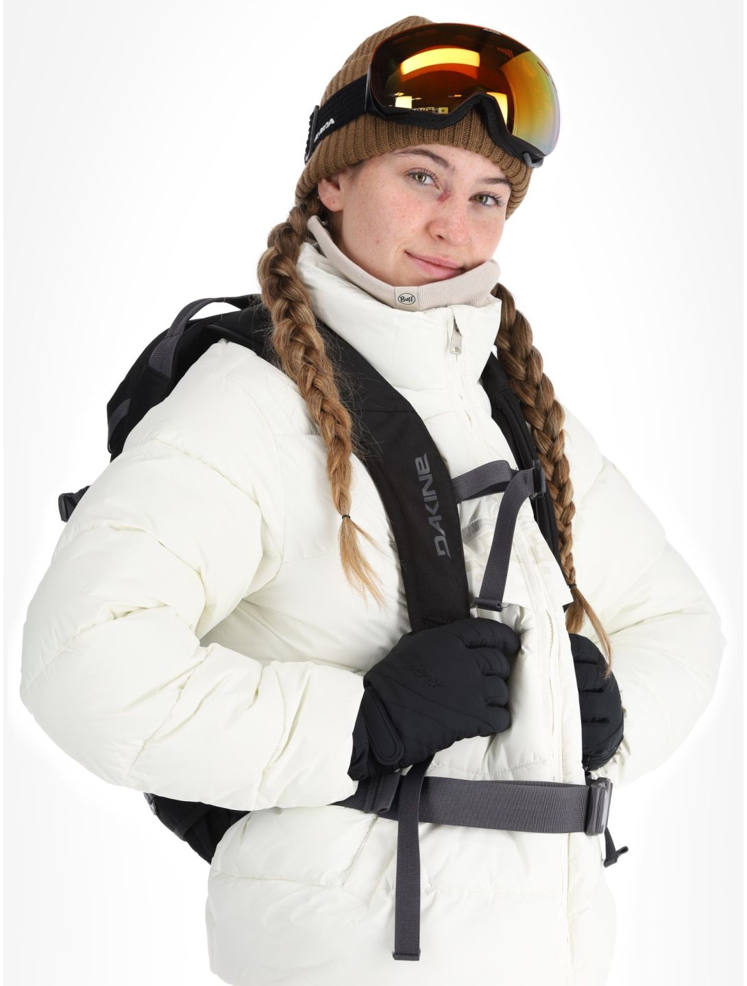 Napapijri, Puffer open W giacca sci donna White Heron bianco 