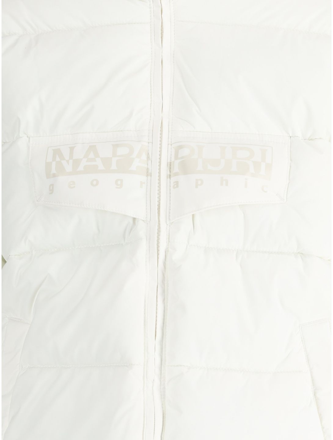 Napapijri, Puffer open W giacca sci donna White Heron bianco 