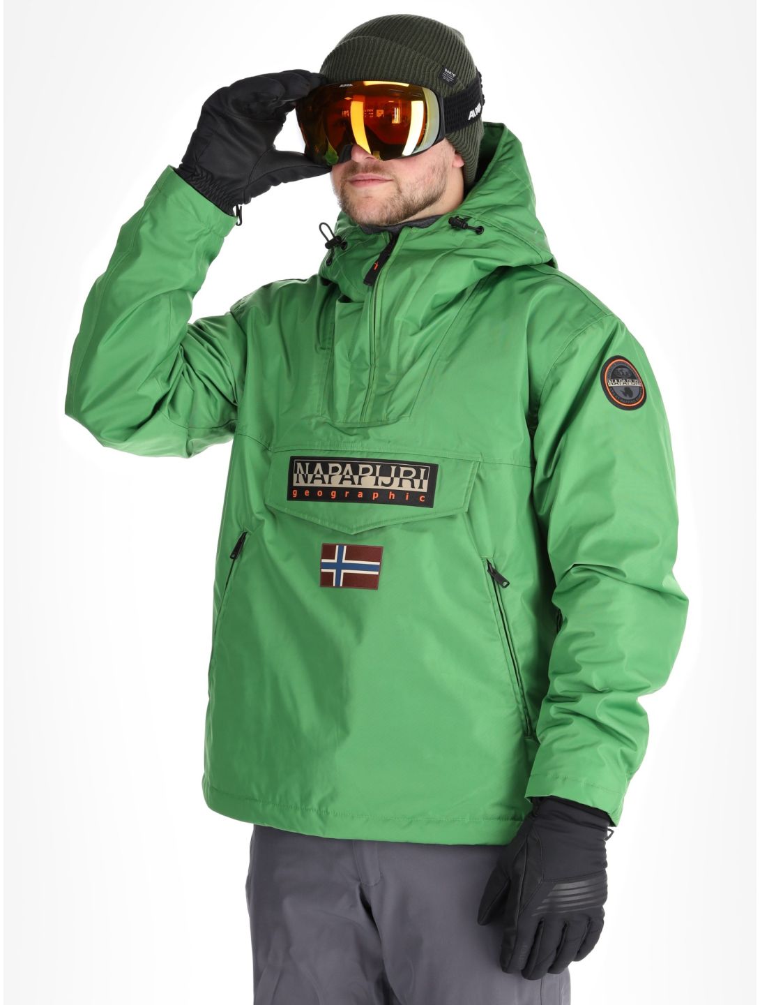 Napapijri, Rainforest Next anorak uomo Kelly Green verde 