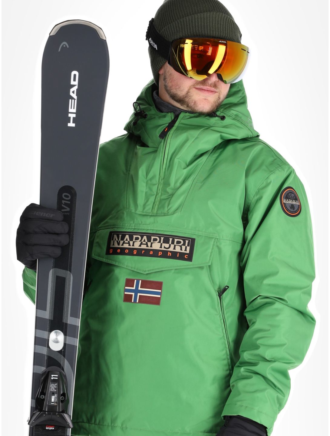 Napapijri, Rainforest Next anorak uomo Kelly Green verde 