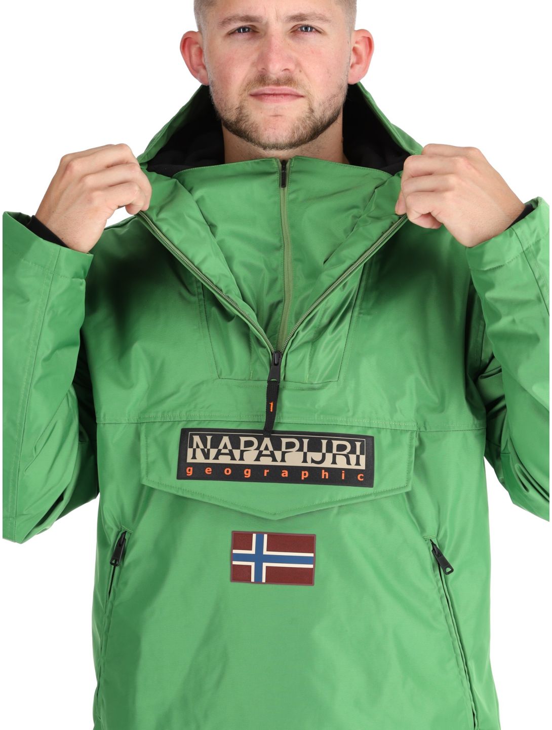 Napapijri, Rainforest Next anorak uomo Kelly Green verde 