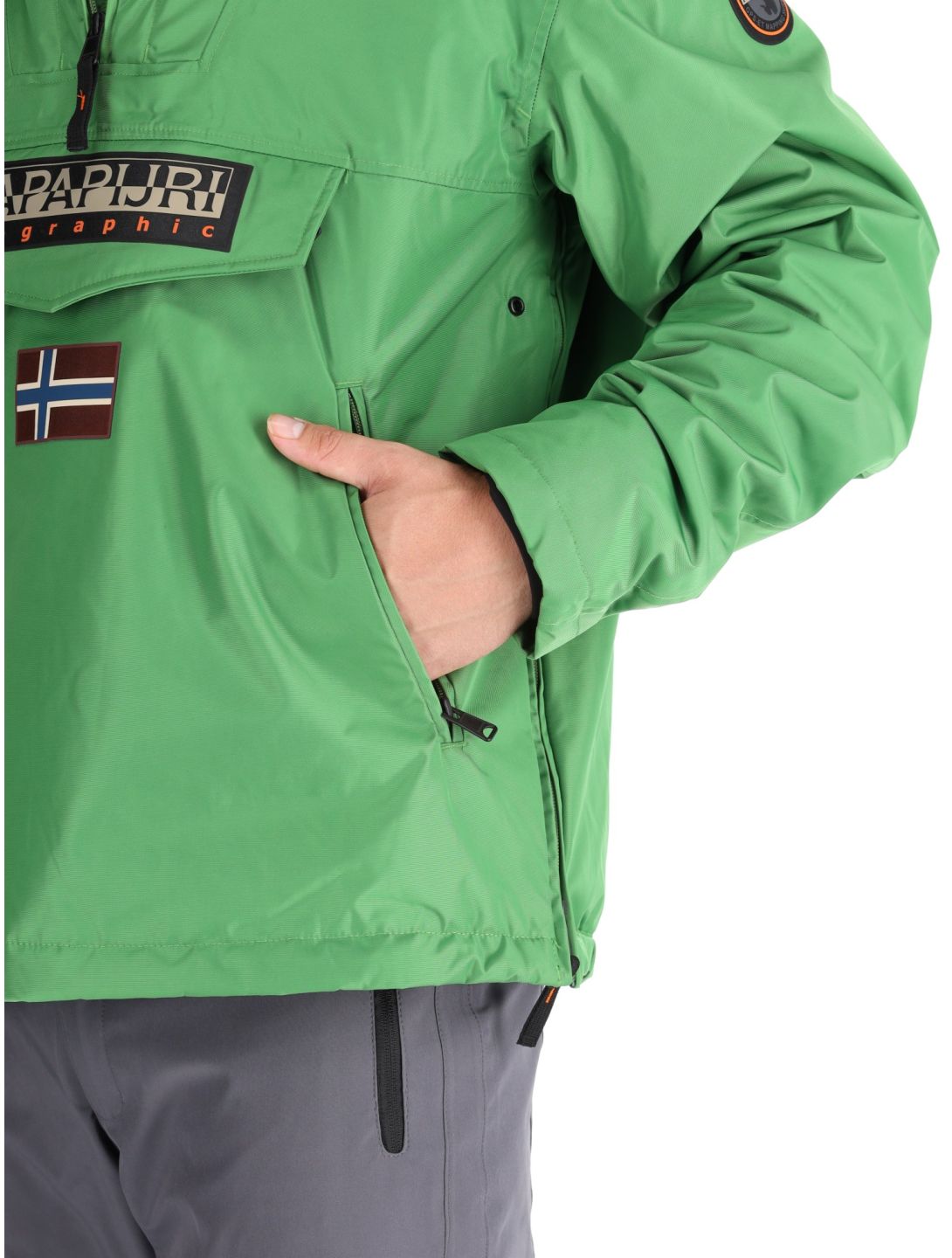 Napapijri, Rainforest Next anorak uomo Kelly Green verde 