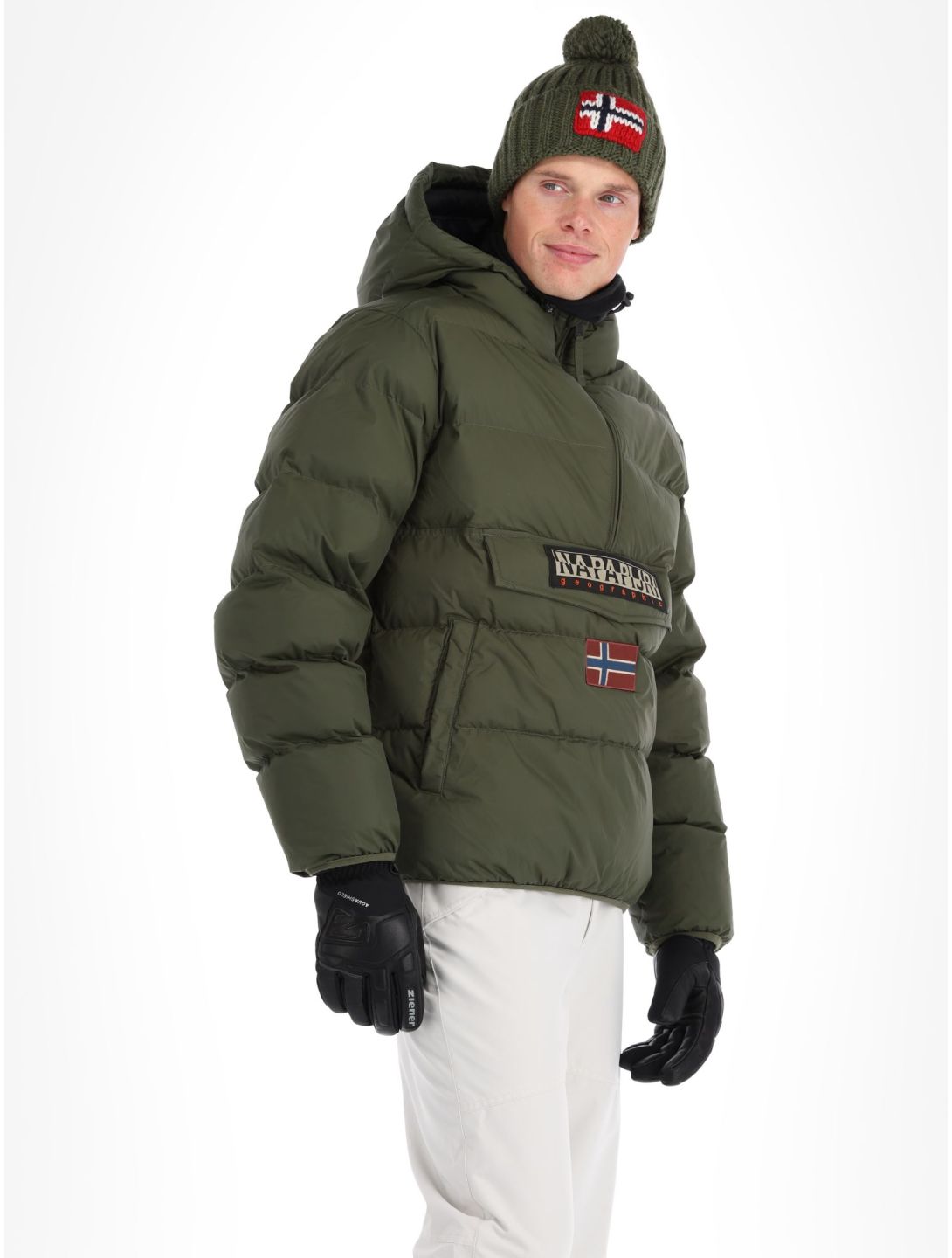 Napapijri, Rainforest Op Winter Puffer anorak uomo Green Depths verde 